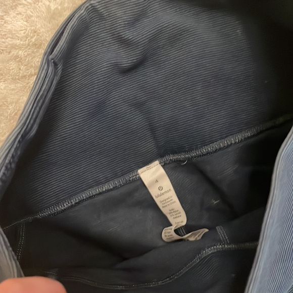 Lululemon Wunder Under HR Tight Legging 28” Rib in Washed Night Dive Blue - Picture 3 of 4